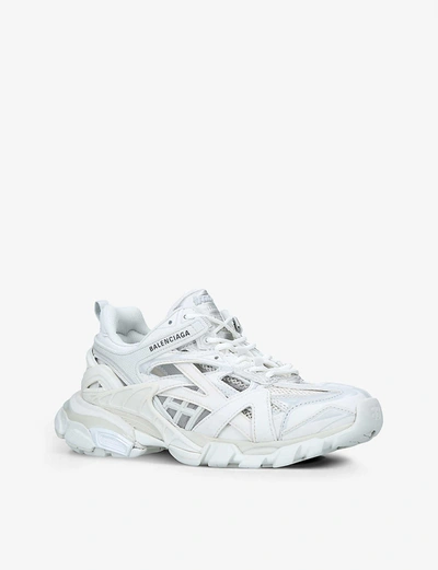 Shop Balenciaga Women's White Women's Track.2 Nylon And Mesh Trainers