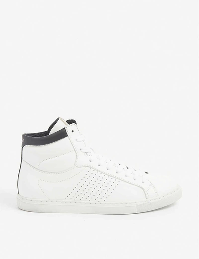 Shop Ba&sh Hcosta Perforated Leather High-top Trainers