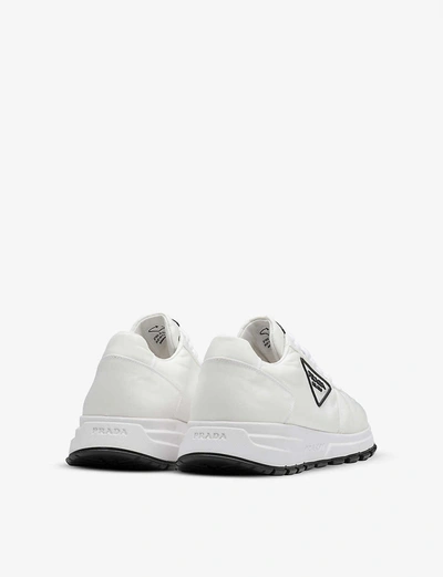 Shop Prada Prax 1 Logo-embossed Recycled-nylon Trainers In White