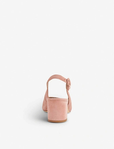 Shop Lk Bennett Ada Slingback Suede Courts In Pin-clay
