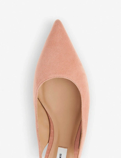 Shop Lk Bennett Ada Slingback Suede Courts In Pin-clay