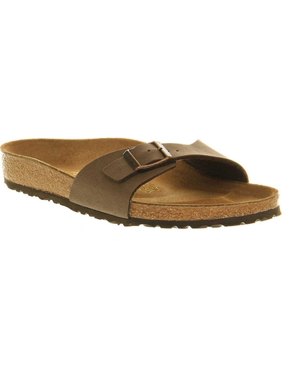 Shop Birkenstock Madrid Faux-leather Sandals In Mocha Nubuck