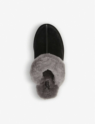 Ugg Scuffette Ii Black Suede Slippers In Blk/grey