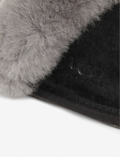 Ugg Scuffette Ii Black Suede Slippers In Blk/grey