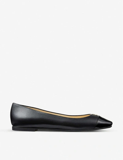 Shop Jimmy Choo Womens Black/black Gisela Patent Leather Ballerina Flats 2