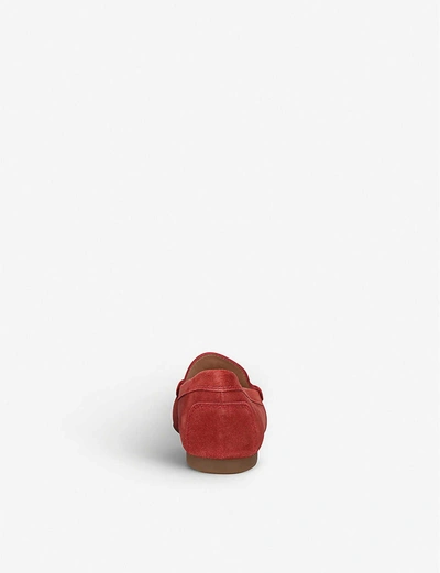 Shop Michael Michael Kors Crawford Logo-embellished Suede Loafers In Rust