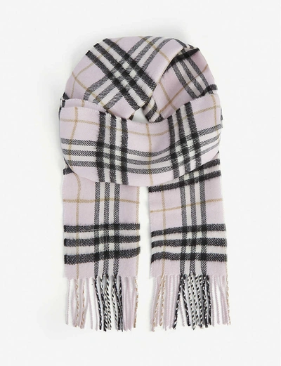 Shop Burberry Kids Vintage Check Cashmere Scarf In Pink