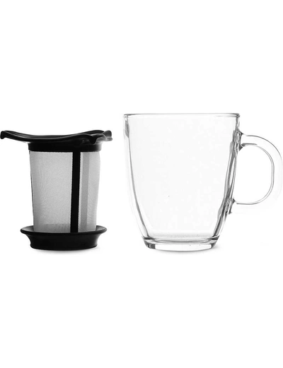 Shop Bodum Yo-yo Tea Mug And Infuser In Black