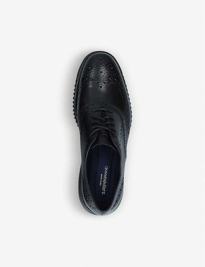 Shop Cole Haan 2.zerøgrand Panelled Leather Oxford Shoes In Black