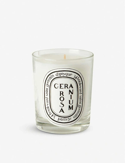 Shop Diptyque Geranium Rosa Scented Candle In Na