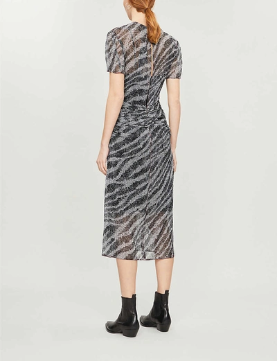 Shop Rag & Bone Maris Zebra-print Dress In Blkmult