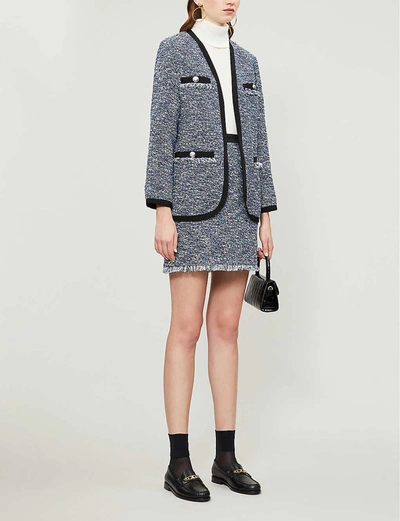 Shop Claudie Pierlot Vadrouille Tweed Blazer In Multico