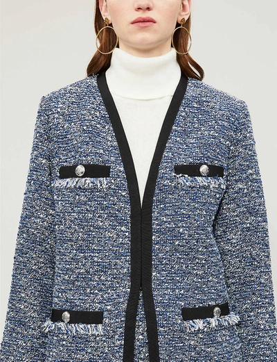 Shop Claudie Pierlot Vadrouille Tweed Blazer In Multico