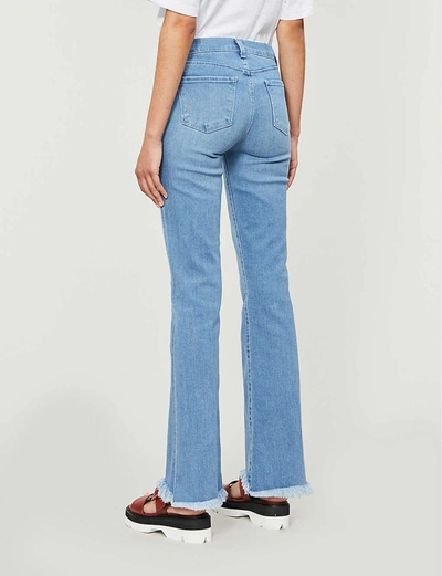 Shop J Brand Saille Mid-rise Regular-fit Cotton-blend Jeans In Cloudy