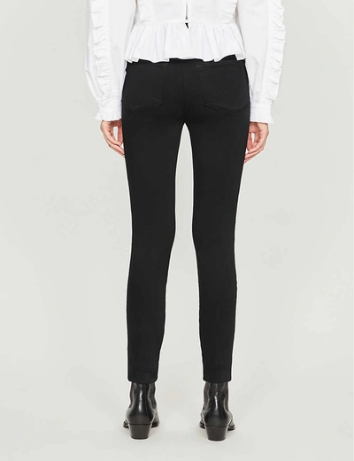 Paige Cindy Straight-leg High-rise Stretch-denim Jeans In Velvet Onyx