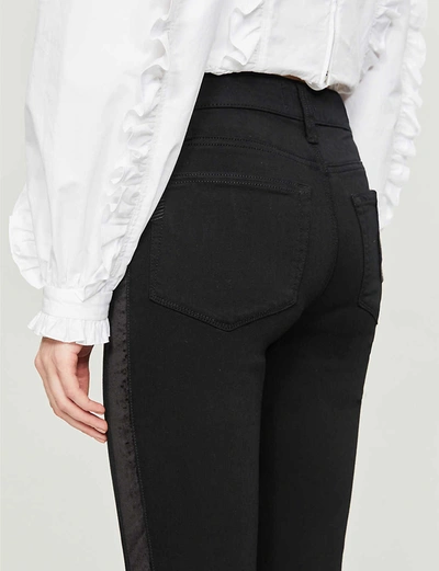 Paige Cindy Straight-leg High-rise Stretch-denim Jeans In Velvet Onyx