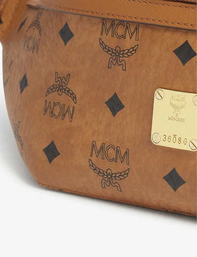 Shop Mcm Fusten Medium Coated Canvas Belt Bag