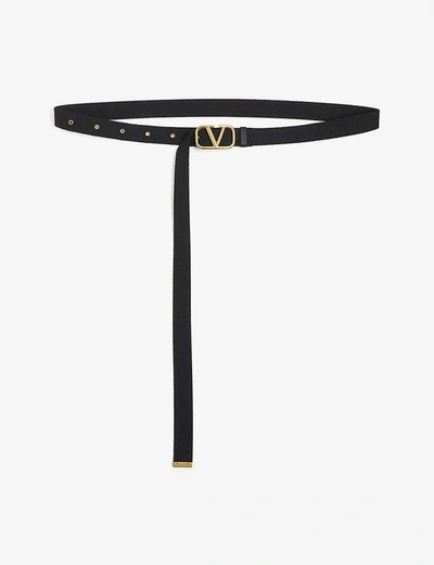 Shop Valentino Vring Logo Tape Belt In Army+green