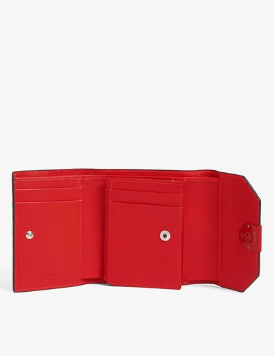 Shop Christian Louboutin Elisa Compact Wallet Calf Ali/met Loubi/ In Loubi/loubi