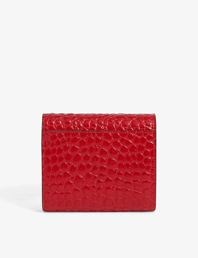 Shop Christian Louboutin Elisa Compact Wallet Calf Ali/met Loubi/ In Loubi/loubi