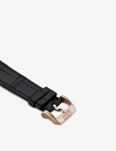 Chopard L.u.c 1937 Classic 18ct Rose-gold And Alligator-embossed Leather Watch In Black And Rose Gold