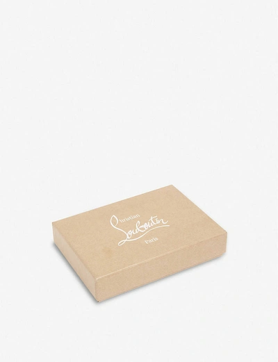 Christian Louboutin Kios Sneaker Sole Leather & Tpu Card Case In Loubi/black