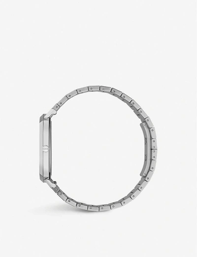 Shop Gucci Men's Ya157410 Grip Steel Quartz Watch