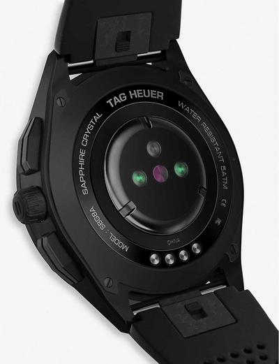 Shop Tag Heuer Men's Black Rubber Connected Titanium And Rubber Watch
