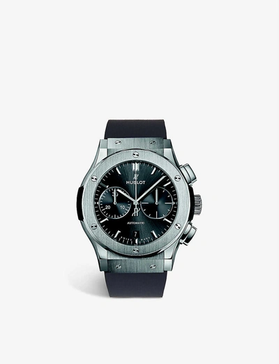 Shop Hublot Men's Grey 521.nx.1171.lr Classic Fusion Titanium And Rubber Automatic Watch