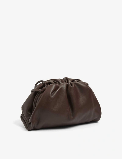 Shop Bottega Veneta The Pouch Small Leather Cross-body Bag In Browniegold