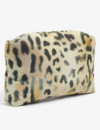 Shop Kassl Editions Exclusive Oversized Leopard-print Nylon Pouch