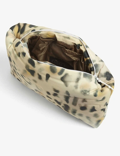 Shop Kassl Editions Exclusive Oversized Leopard-print Nylon Pouch