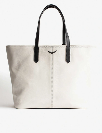 Zadig & Voltaire Mick Initials Leather Tote Bag | ModeSens