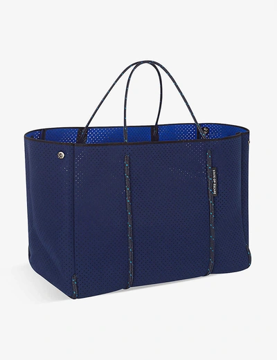 Shop State Of Escape Women's Navy Electric Blue Escape Neoprene Tote Bag