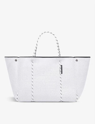 White Grey Escape Dual-tone Neoprene Tote Bag 1 Size