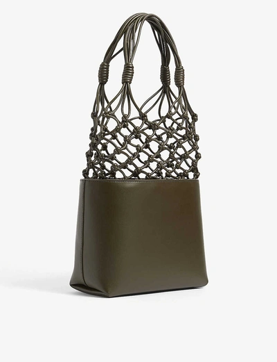 Shop Stella Mccartney Logo-perforated Knotted Faux-leather Tote Bag