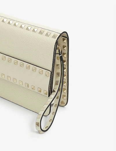 Shop Valentino Rockstud Leather Clutch