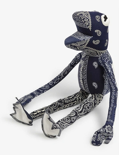 Shop Readymade Frogman Upcycled Bandana Puppet In Navy