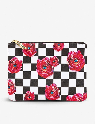 Shop Seletti Wears Toiletpaper Rose-print Faux-leather Case