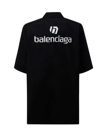 Shop Balenciaga Classic Collar Short In Black