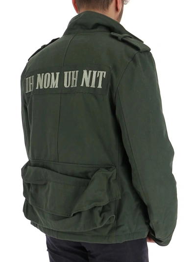 Shop Ih Nom Uh Nit Logo Printed Safari Jacket In Green