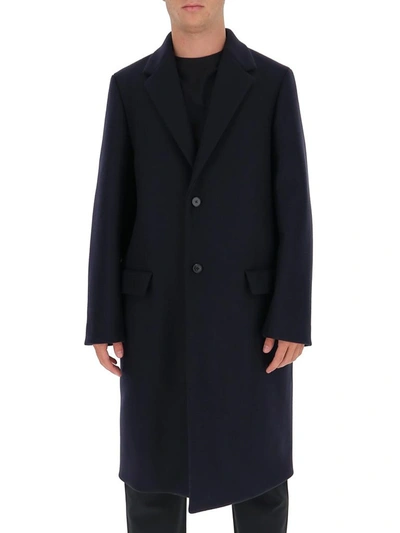 Shop Jil Sander Single Breasted Coat In Blue