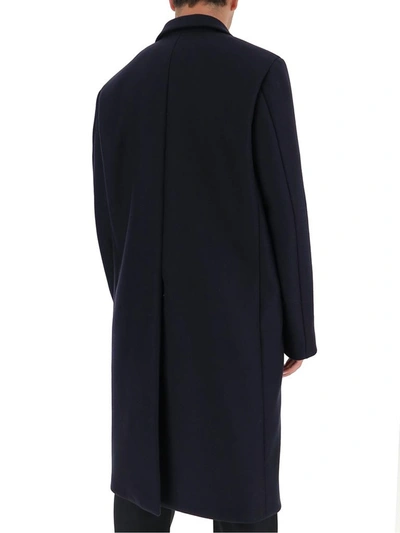 Shop Jil Sander Single Breasted Coat In Blue
