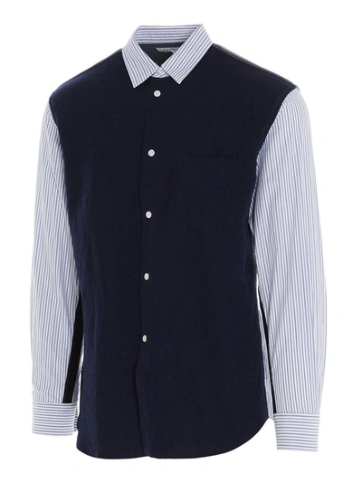 Shop Comme Des Garçons Shirt Contrast Panels Shirt In Multi