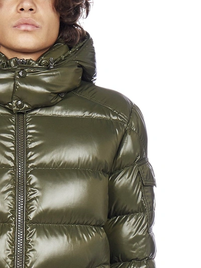 Shop Moncler Maya Hooded Down Jacket In Green