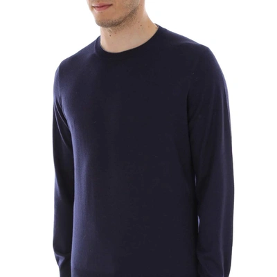 Shop Brunello Cucinelli Crew Neck Knit Sweater In Blue