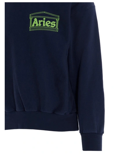 Shop Aries Premium Temple Sweatshirt In Blue