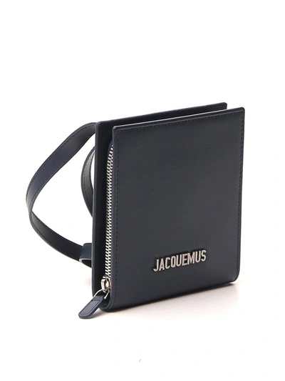 Shop Jacquemus Le Gadjo Strapped Wallet In Navy