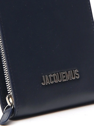 Shop Jacquemus Le Gadjo Strapped Wallet In Navy