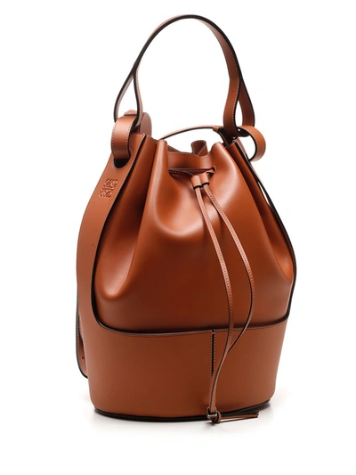 Shop Loewe Balloon Backpack In Brown